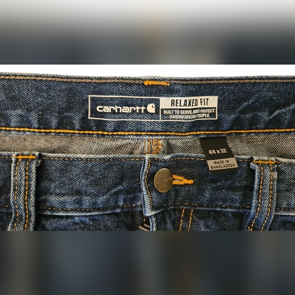 Carhartt Blue Relaxed Jeans - Sz 44 X 32 - Picture 6 of 6
